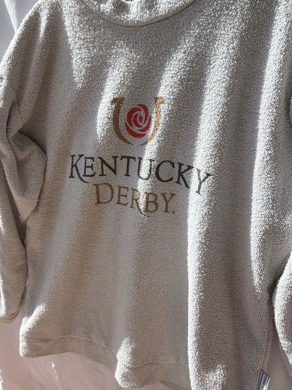 Woolly Threads Kentucky Derby Sweatshirt Size XL Gray Terry Cloth Crewneck